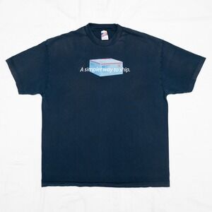 Vintage 90s Y2k A Simpler Way To Ship USPS Shirt XL Navy Blue Murina Fader